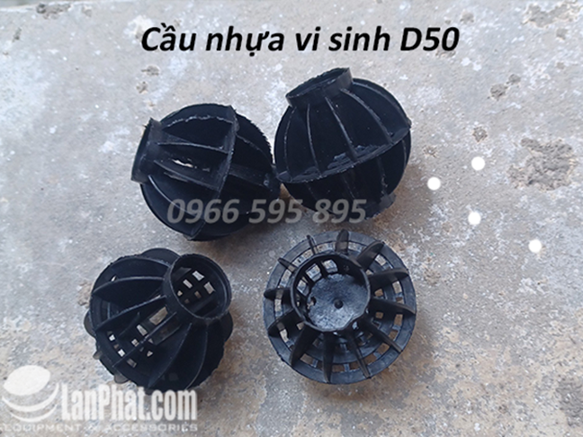 Giá thể Cầu vi sinh dạng cầu D50 Màu đen