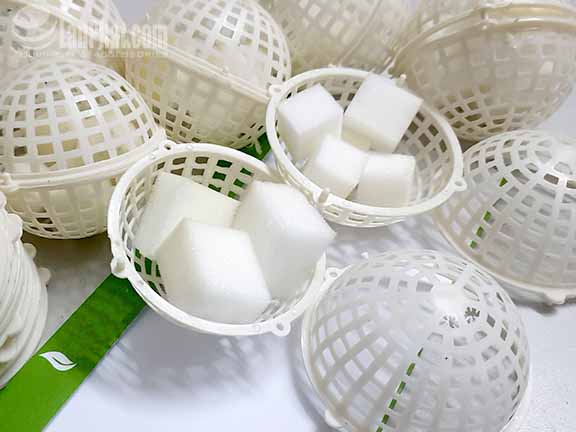 GIÁ THỂ VI SINH DẠNG CẦU D100 MÚT XỐP – ĐỘT PHÁ HIỆU SUẤT XỬ LÝ NƯỚC THẢI