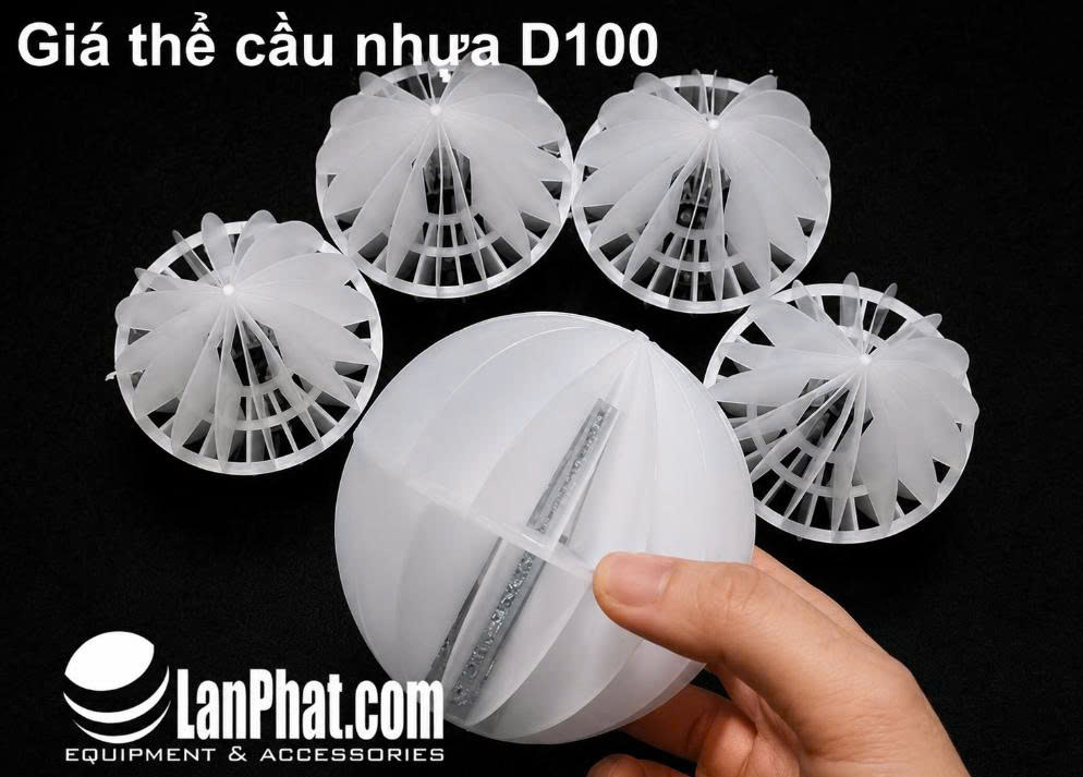 Ứng dụng Đệm vệ sinh dạng cầu D100 D50 quả cầu tách khí trong xử lý khí thải