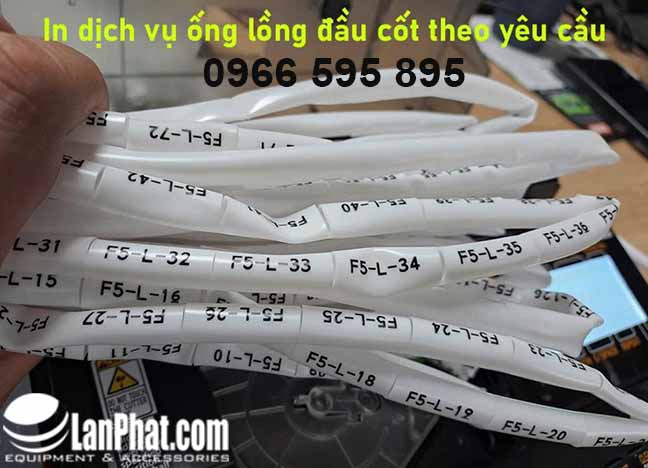 Dịch vụ in ống lồng đầu cốt đánh dấu dây điện