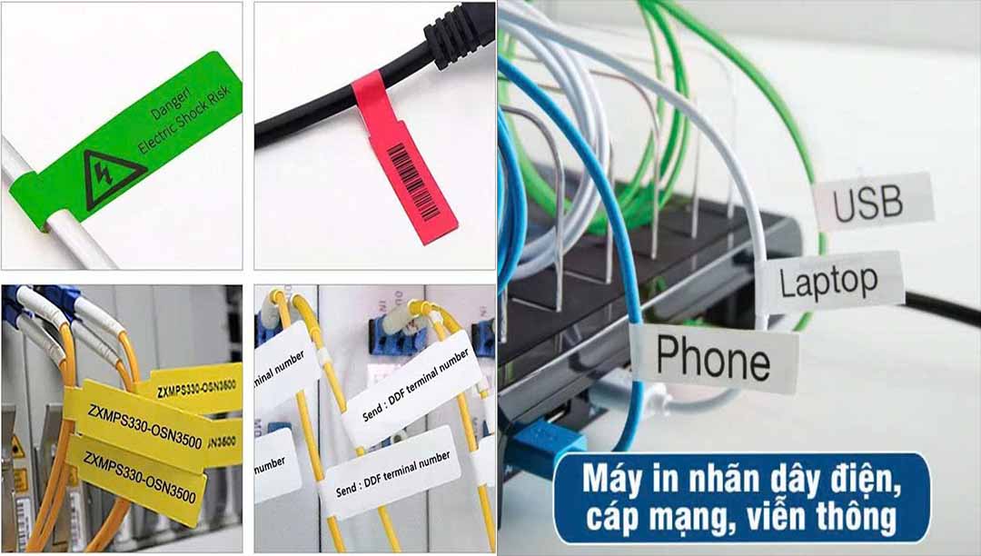 Dịch vụ in nhãn cáp viễn thông, tem nhãn cáp điện, tủ điện, thiết bị mạng lấy ngay giá rẻ 