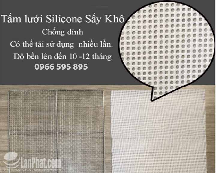 Tấm lưới Silicon lót khay inox/ khay nhựa dùng sấy hoa quả nhiều kích thước Tấm lưới Silicon lót khay inox/ khay nhựa dùng sấy hoa quả nhiều kích thước