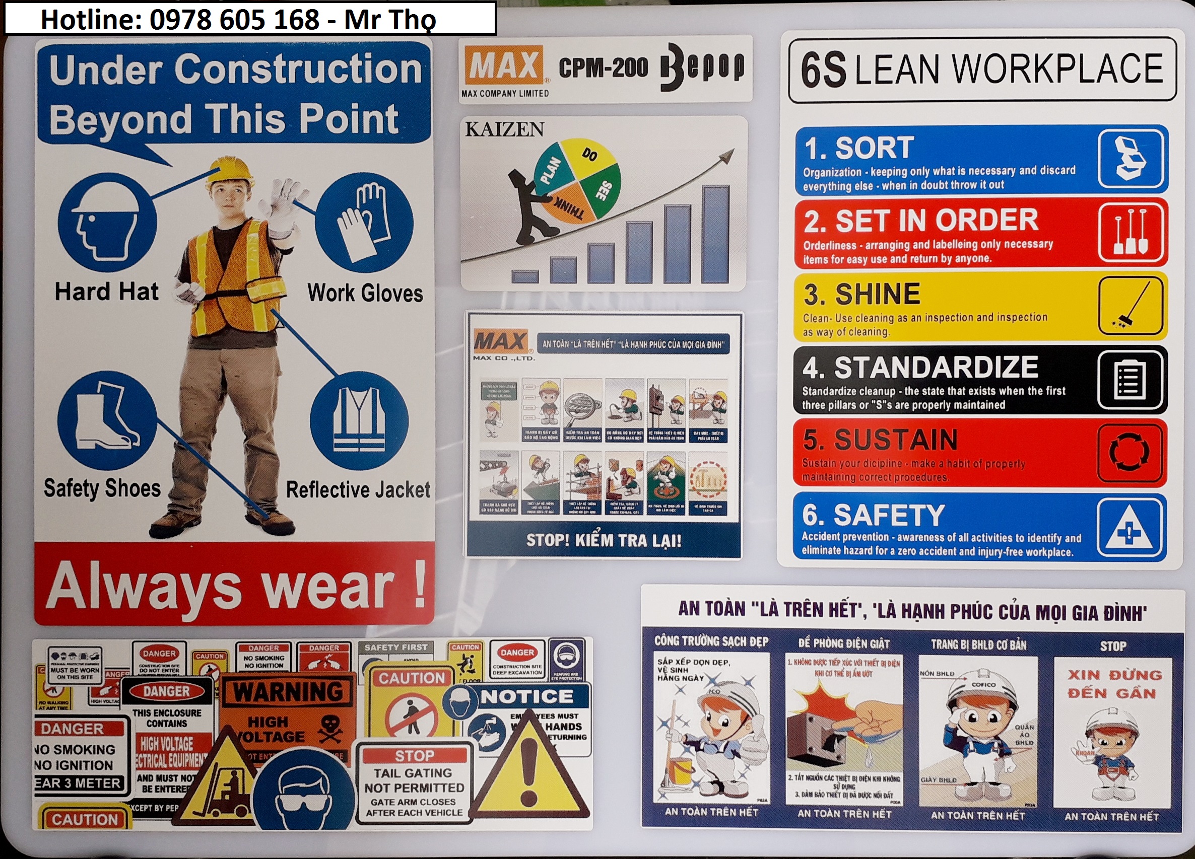 In tem nhãn cảnh báo an toàn - giá rẻ lấy ngay tại Hà Đông